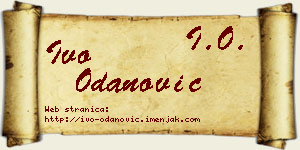 Ivo Odanović vizit kartica